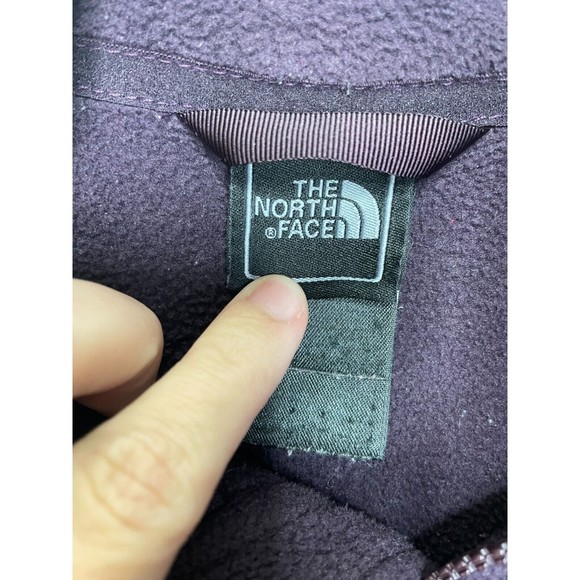 The North Face Small Khumbu Sweater Purple Fleece Zip Up Mock Neck Long Sleeve - Picture 9 of 13